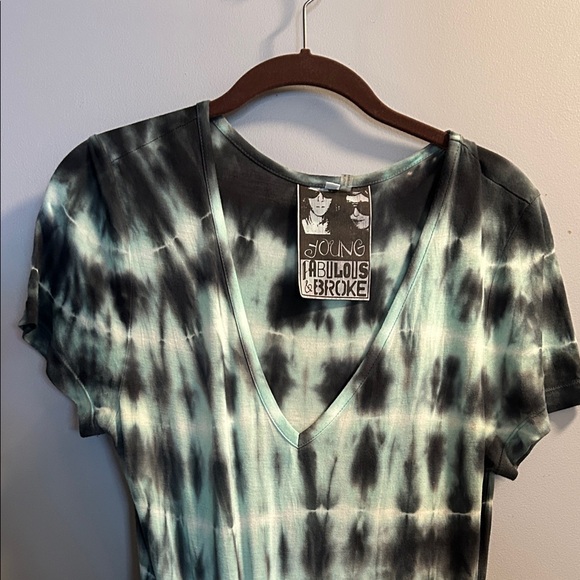 Young Fabulous & Broke Aqua and Black Maxi Dress - Picture 2 of 7